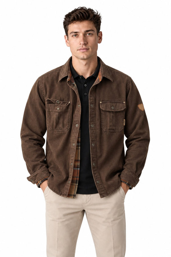 Men's Waxed Cotton Casual Jacket | Glitz & Fashion