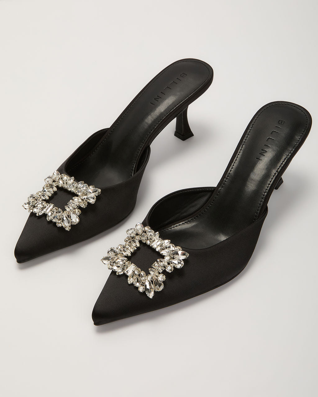 Lets Dance Rhinestone Buckle Mule
