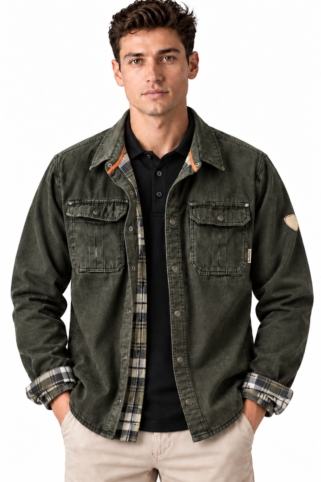 Men's Waxed Cotton Casual Jacket | Glitz & Fashion