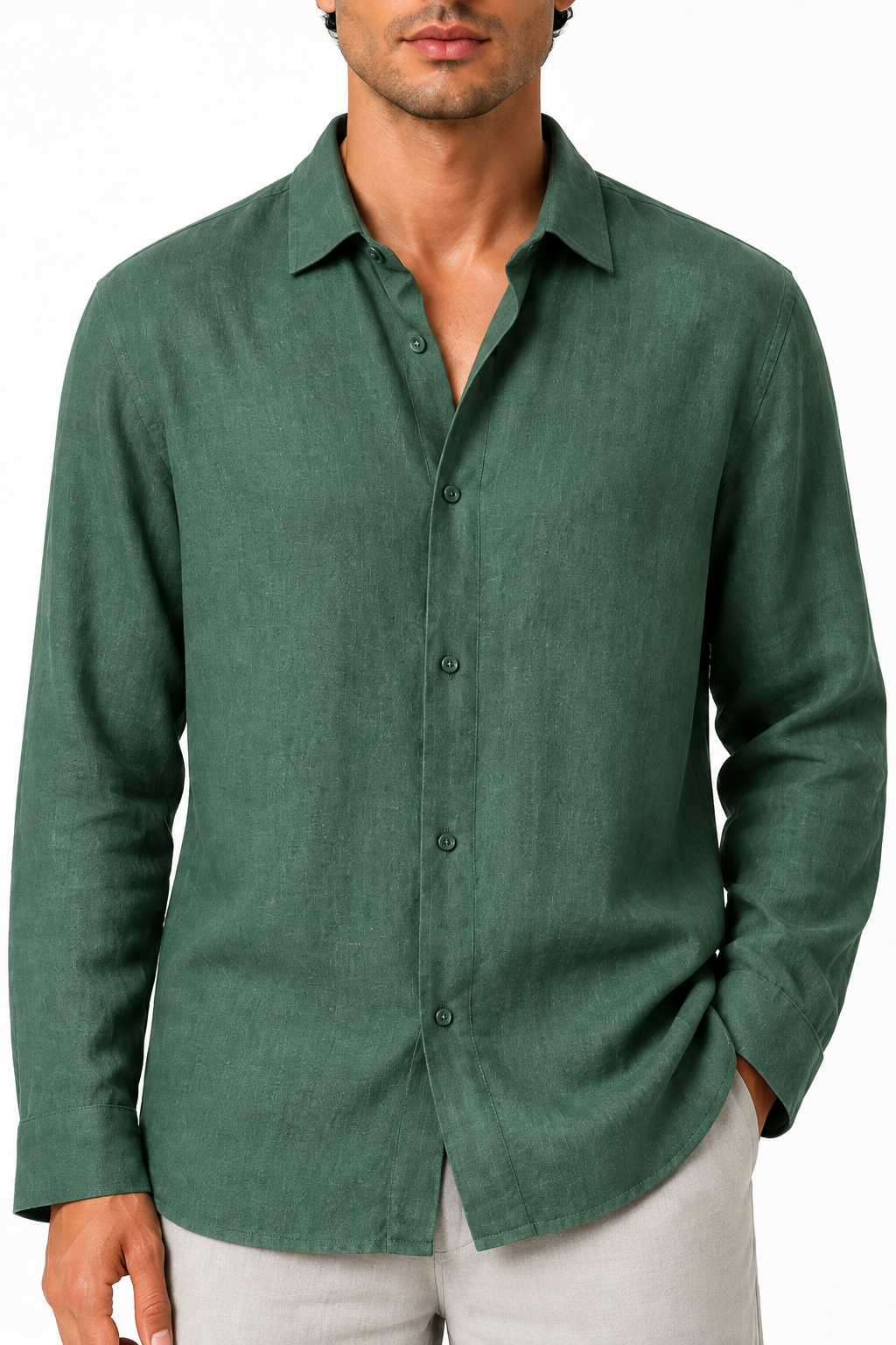 Men's Button-Up Shirt Relaxed Fit Long Sleeves | Glitz & Fashion