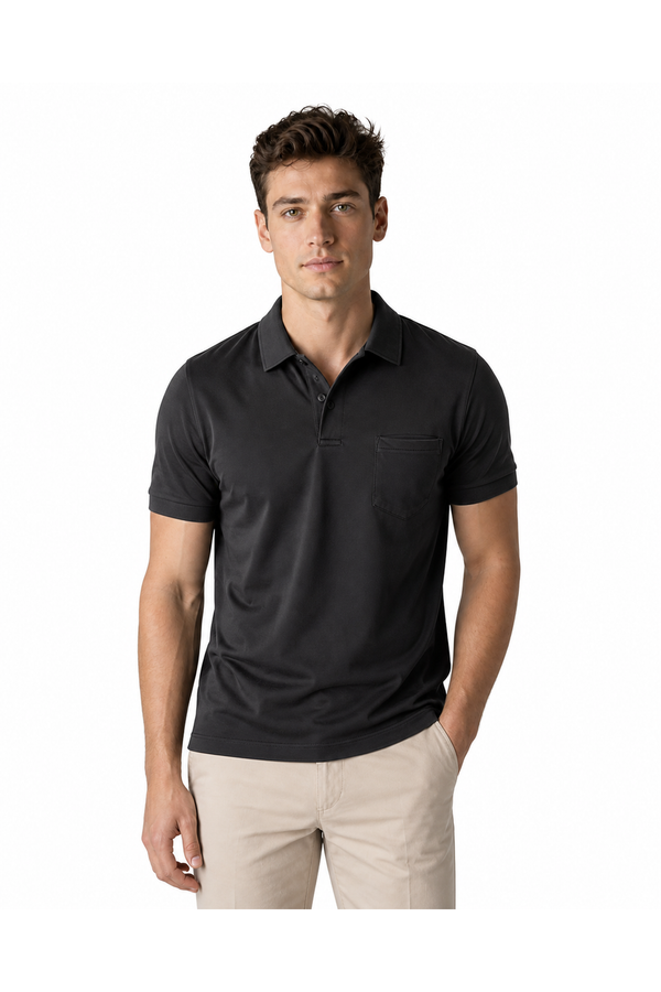 Men's Polo Shirt Chest Pocket Sleek Fit | Glitz & Fashion