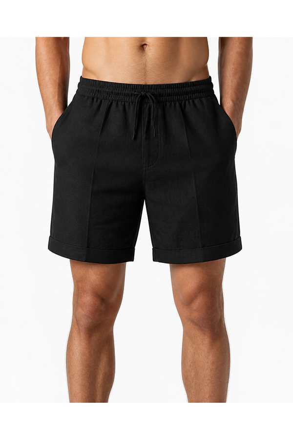 Men's Shorts Breathable Linen Drawstring Waist | Glitz & Fashion