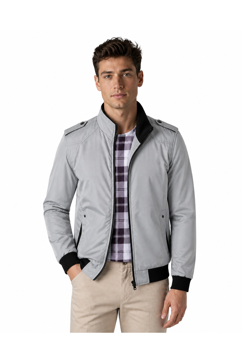 Men's Bomber Jacket Lightweight Build Classic Fit | Glitz & Fashion