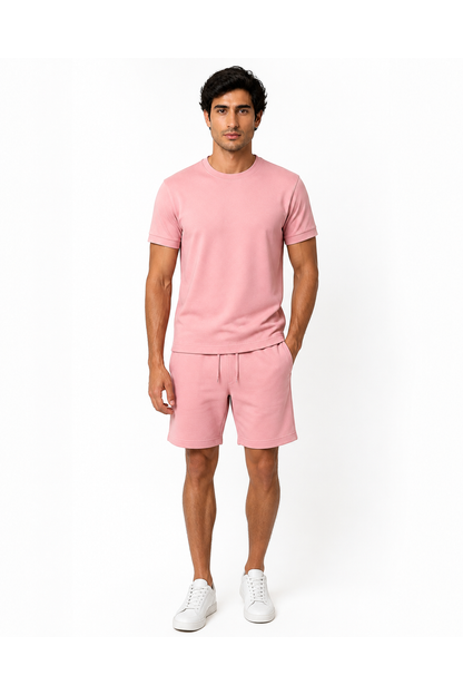 Men's T-Shirt Shorts Set Casual Fit Coordinated Design | Glitz & Fashion