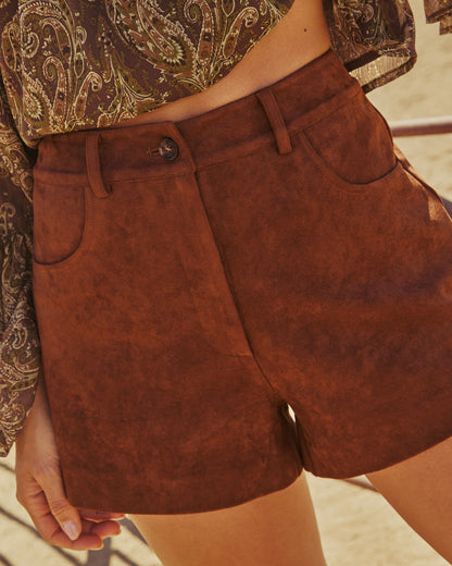 Studio Muse Faux Suede Shorts