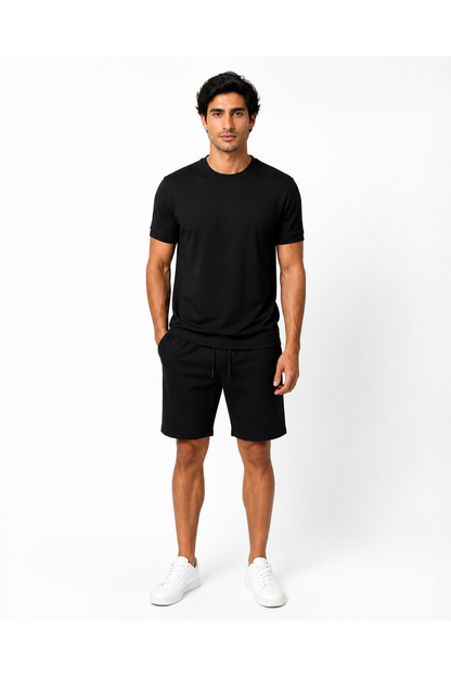 Men's T-Shirt Shorts Set Casual Fit Coordinated Design | Glitz & Fashion