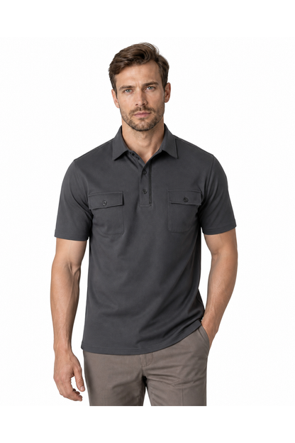 Men's Polo Shirt Utility Pocket Casual Fit | Glitz & Fashion