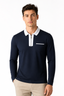 Navy Blue With White