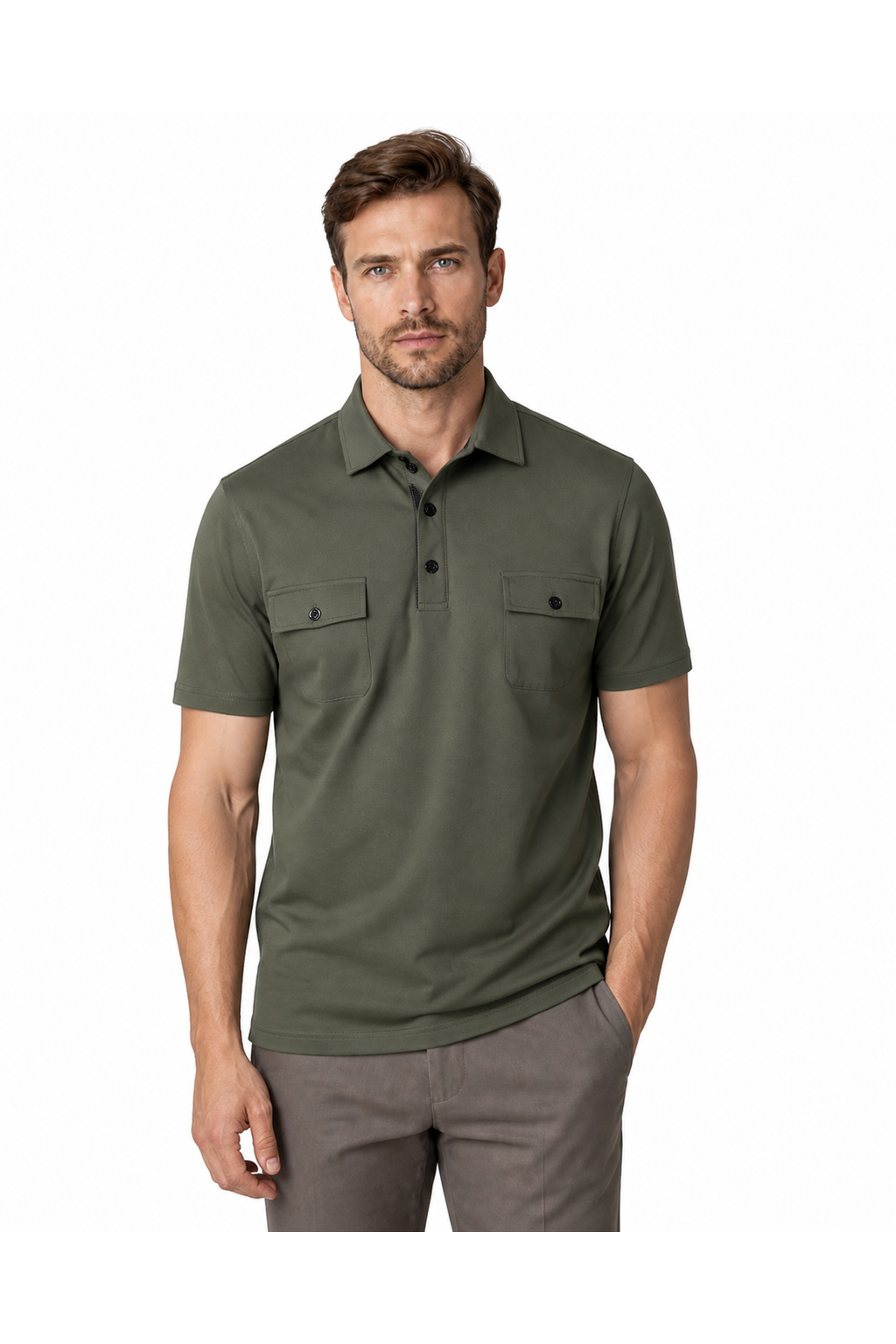 Men's Polo Shirt Utility Pocket Casual Fit | Glitz & Fashion