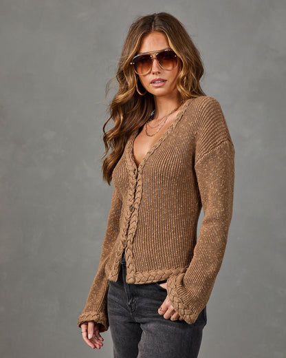 Belinda Knit Braided Trim Cardigan