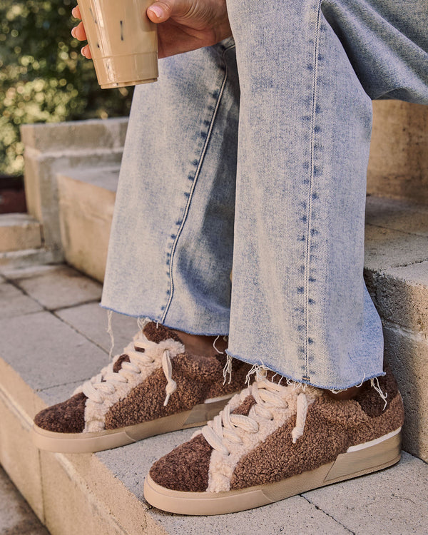 Zinah Contrast Faux Fur Sneakers