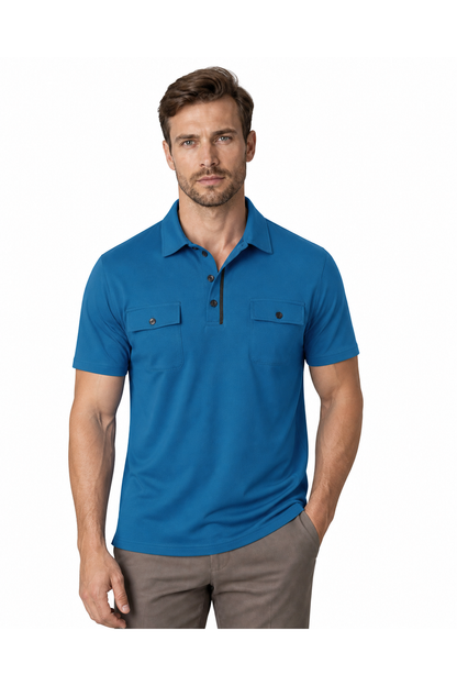Men's Polo Shirt Utility Pocket Casual Fit | Glitz & Fashion