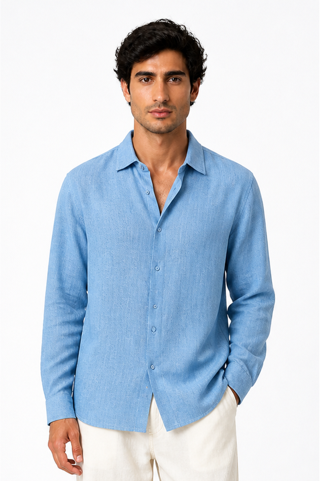 Men's Button-Up Shirt Relaxed Fit Long Sleeves | Glitz & Fashion