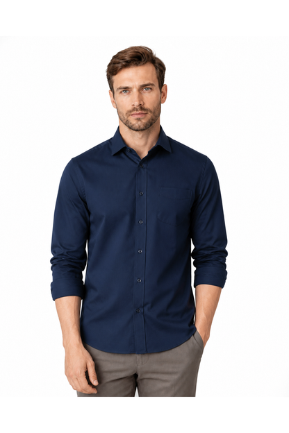 Men's Business Shirt Slim Fit Clean Finish | Glitz & Fashion