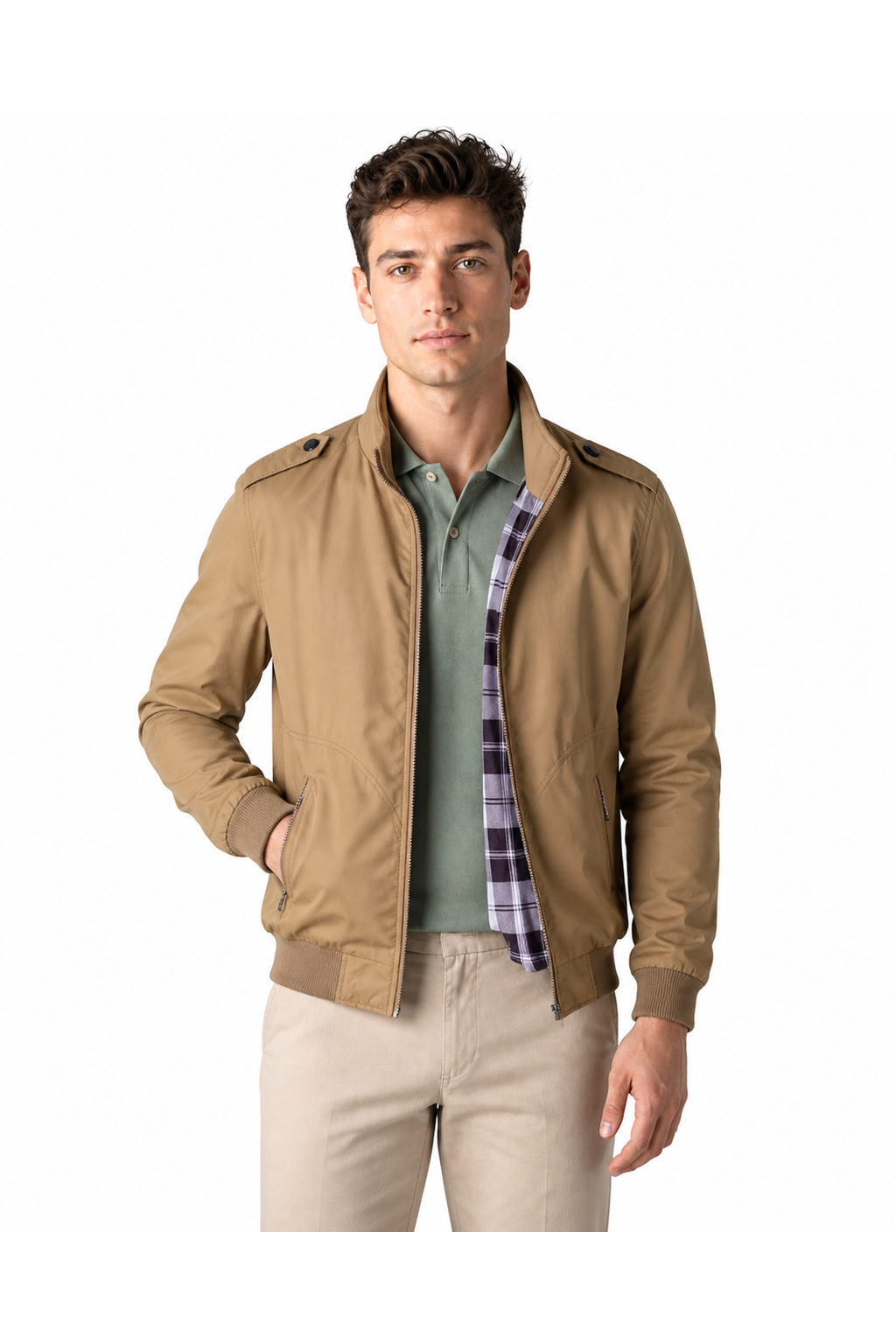 Men's Bomber Jacket Lightweight Build Classic Fit | Glitz & Fashion