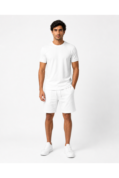 Men's T-Shirt Shorts Set Casual Fit Coordinated Design | Glitz & Fashion