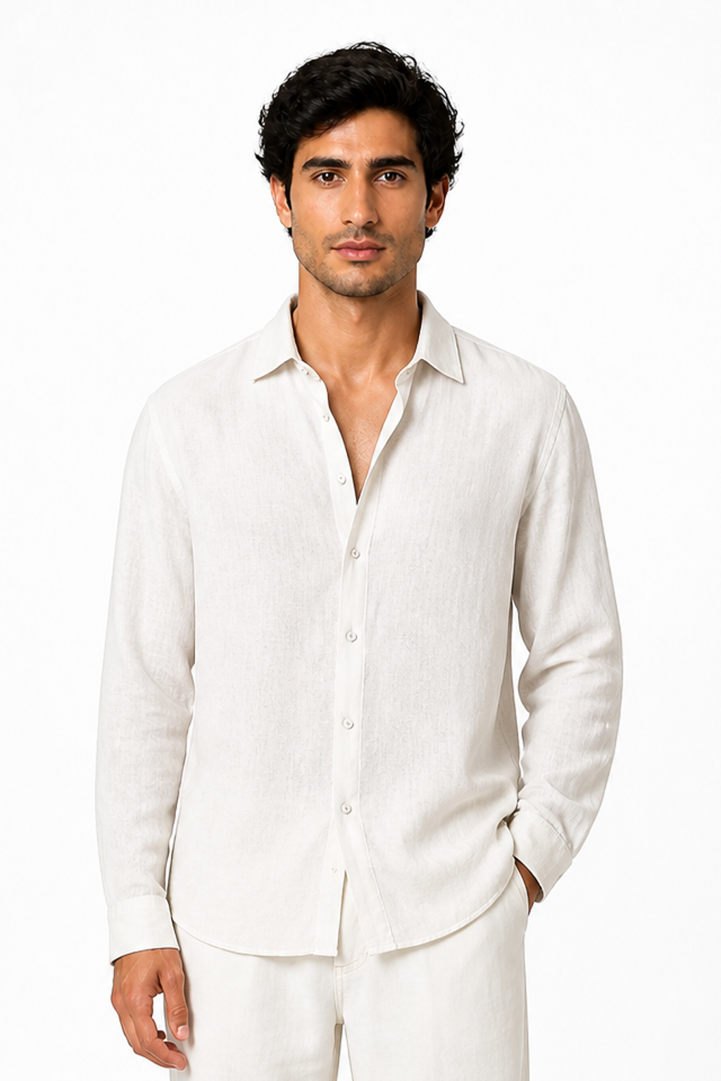 Men's Button-Up Shirt Relaxed Fit Long Sleeves | Glitz & Fashion