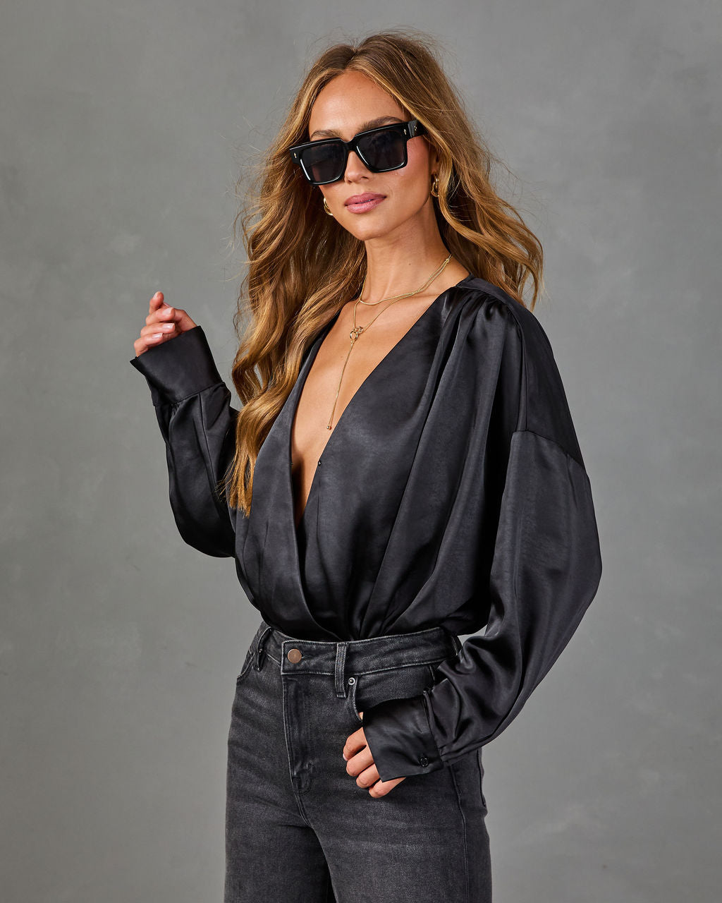 Dinner Darling Satin Bodysuit