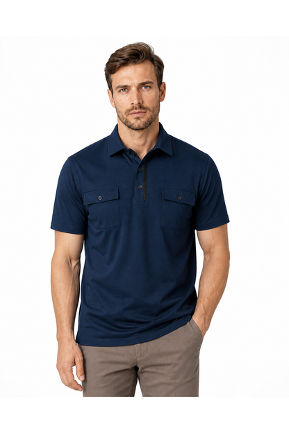 Men's Polo Shirt Utility Pocket Casual Fit | Glitz & Fashion