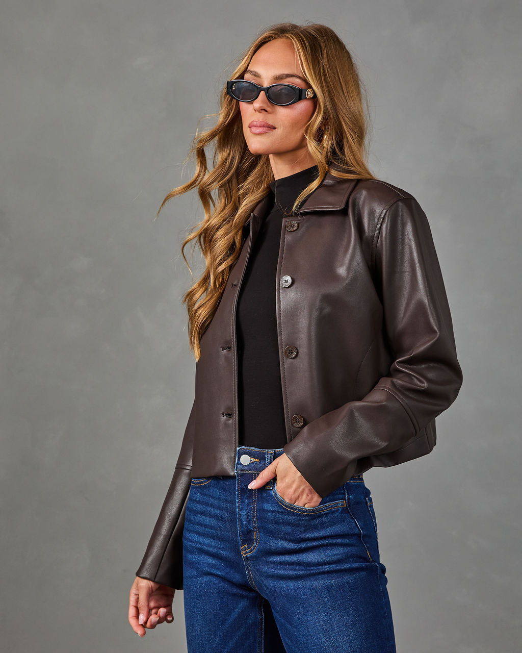 Autumn Whisper Vegan Leather Jacket