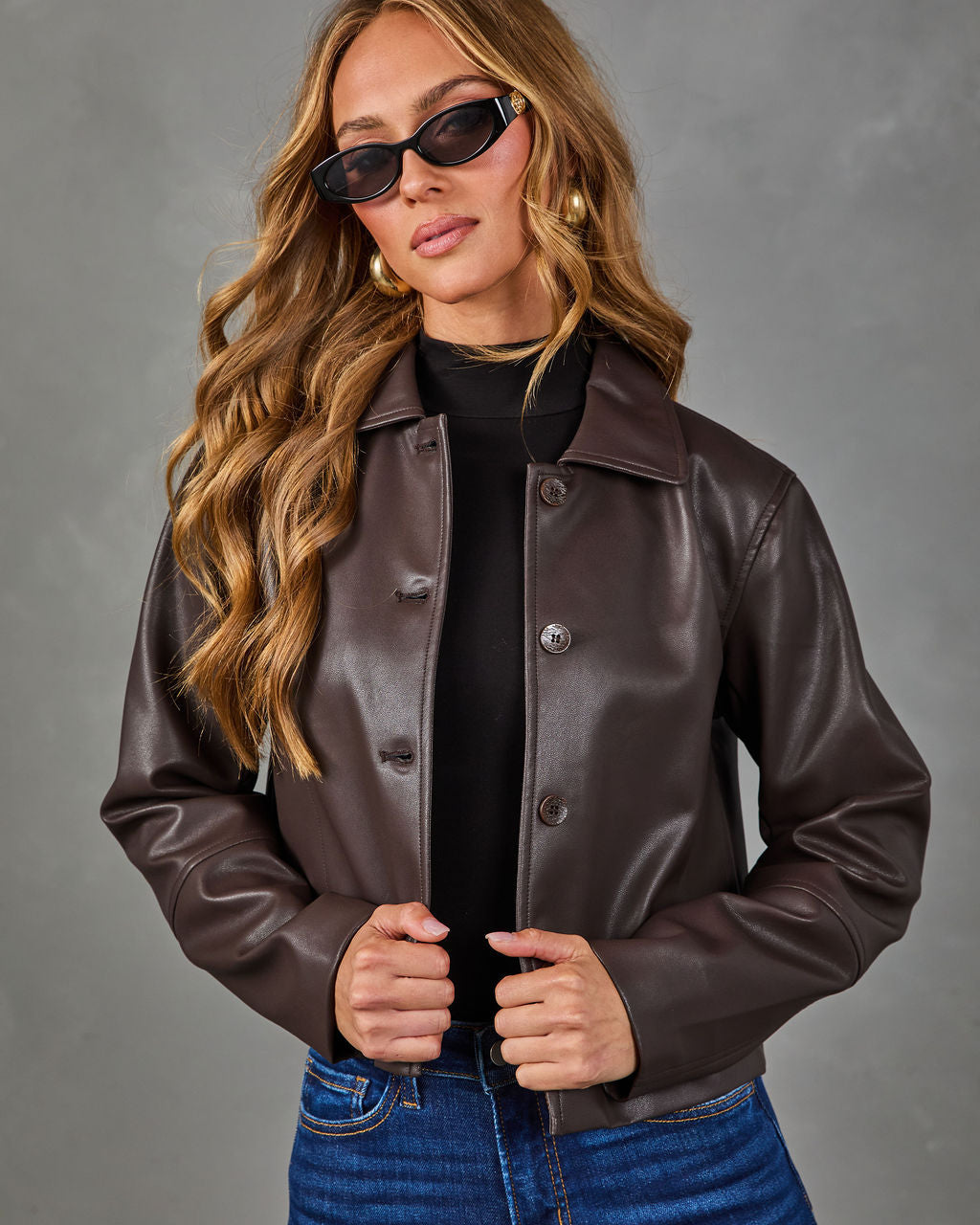 Autumn Whisper Vegan Leather Jacket