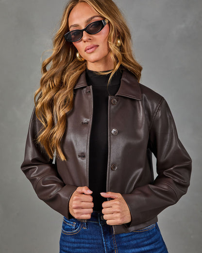 Autumn Whisper Vegan Leather Jacket