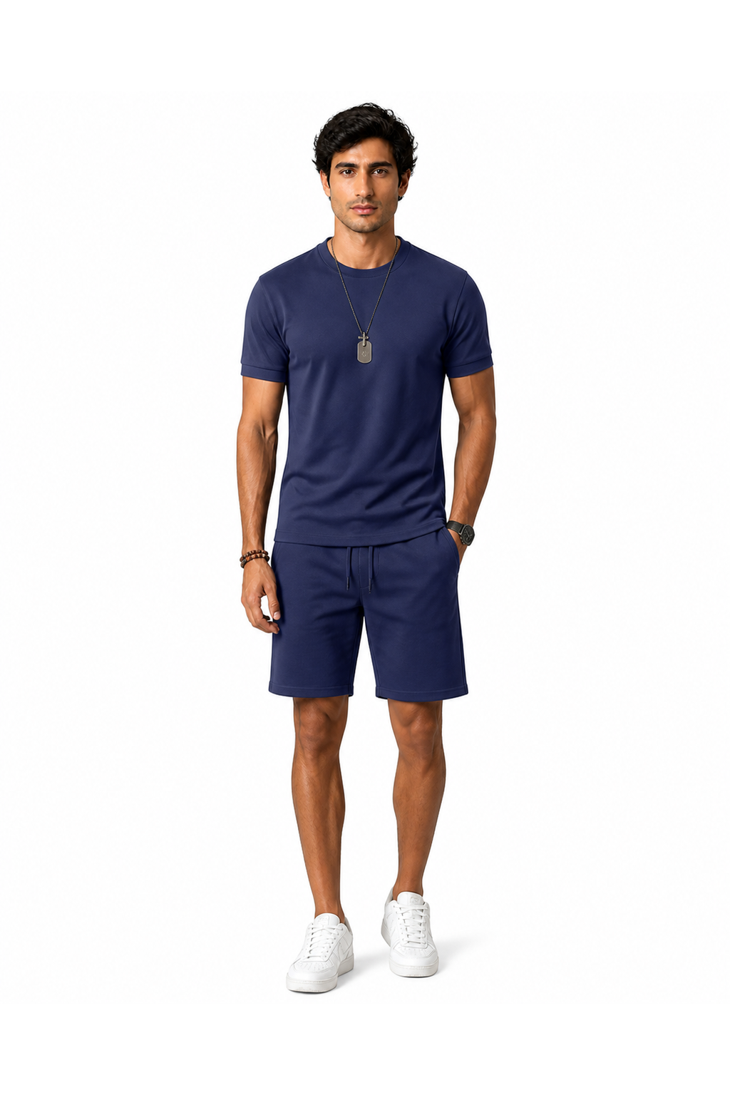 Men's T-Shirt Shorts Set Casual Fit Coordinated Design | Glitz & Fashion