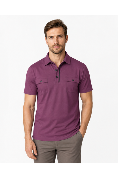 Men's Polo Shirt Utility Pocket Casual Fit | Glitz & Fashion