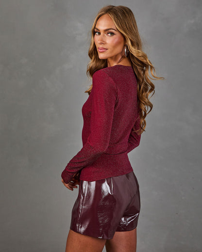 Special Place Glitter Knit Top