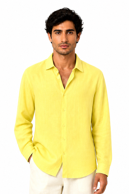 Men's Button-Up Shirt Relaxed Fit Long Sleeves | Glitz & Fashion