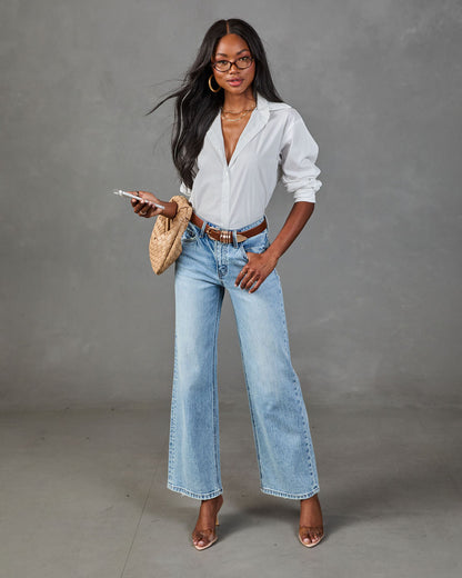 Adriana Button Down Long Sleeve Top