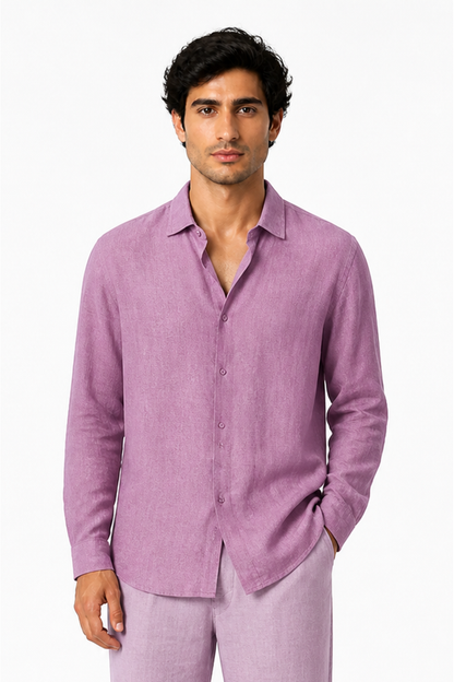 Men's Button-Up Shirt Relaxed Fit Long Sleeves | Glitz & Fashion