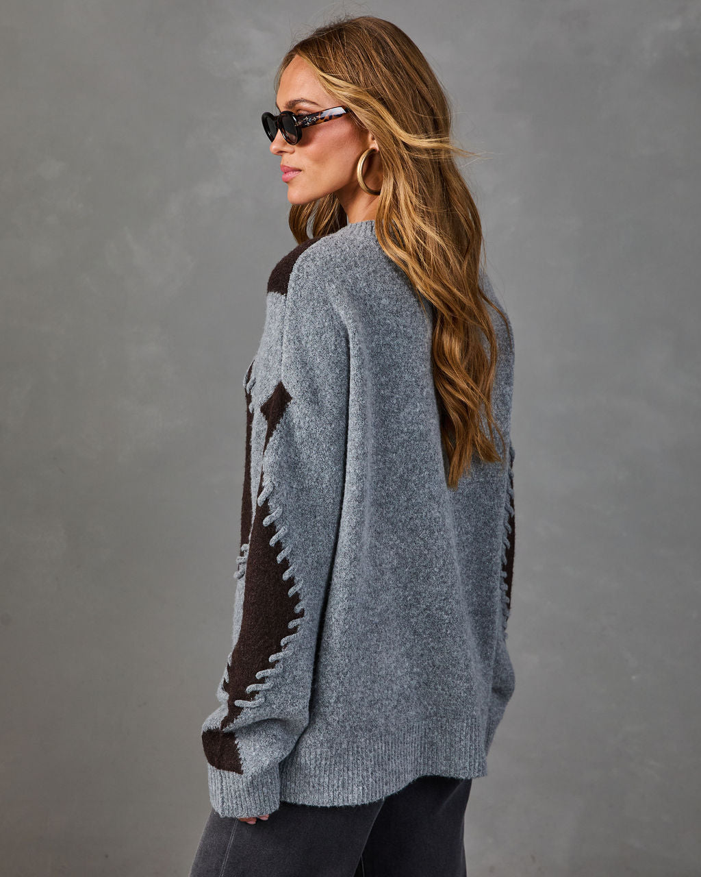 High Hopes Knit Argyle Sweater