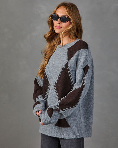 High Hopes Knit Argyle Sweater