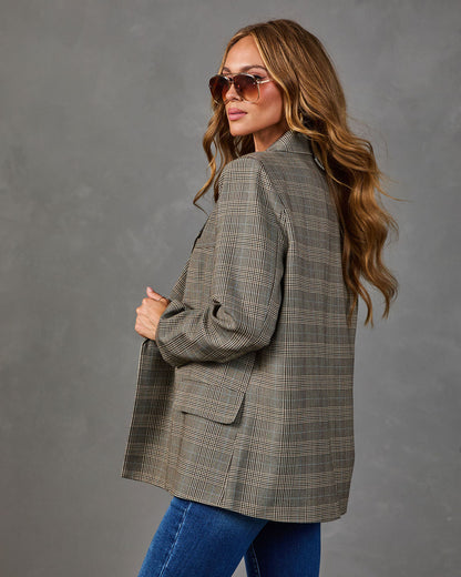 Elenora Plaid Double Breasted Blazer