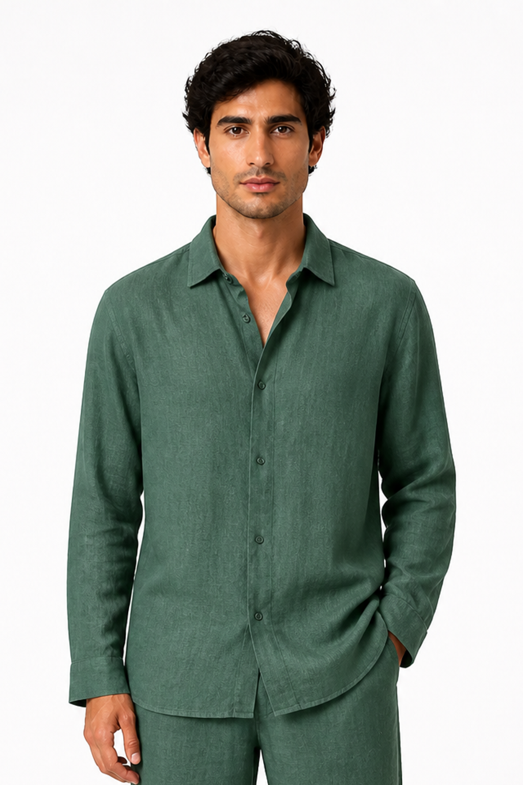 Men's Button-Up Shirt Relaxed Fit Long Sleeves | Glitz & Fashion