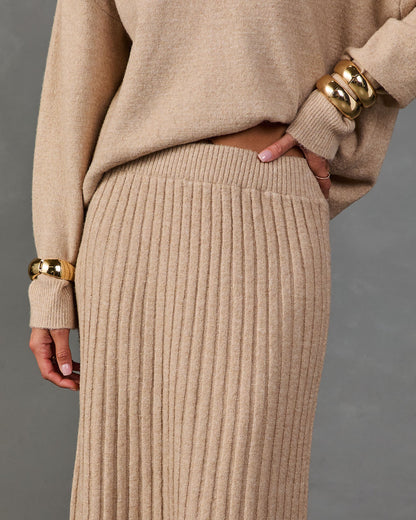 Toasty Aura Ribbed Knit Maxi Skirt