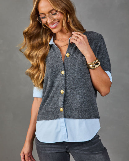 Keepsake Lane Knit Twofer Top