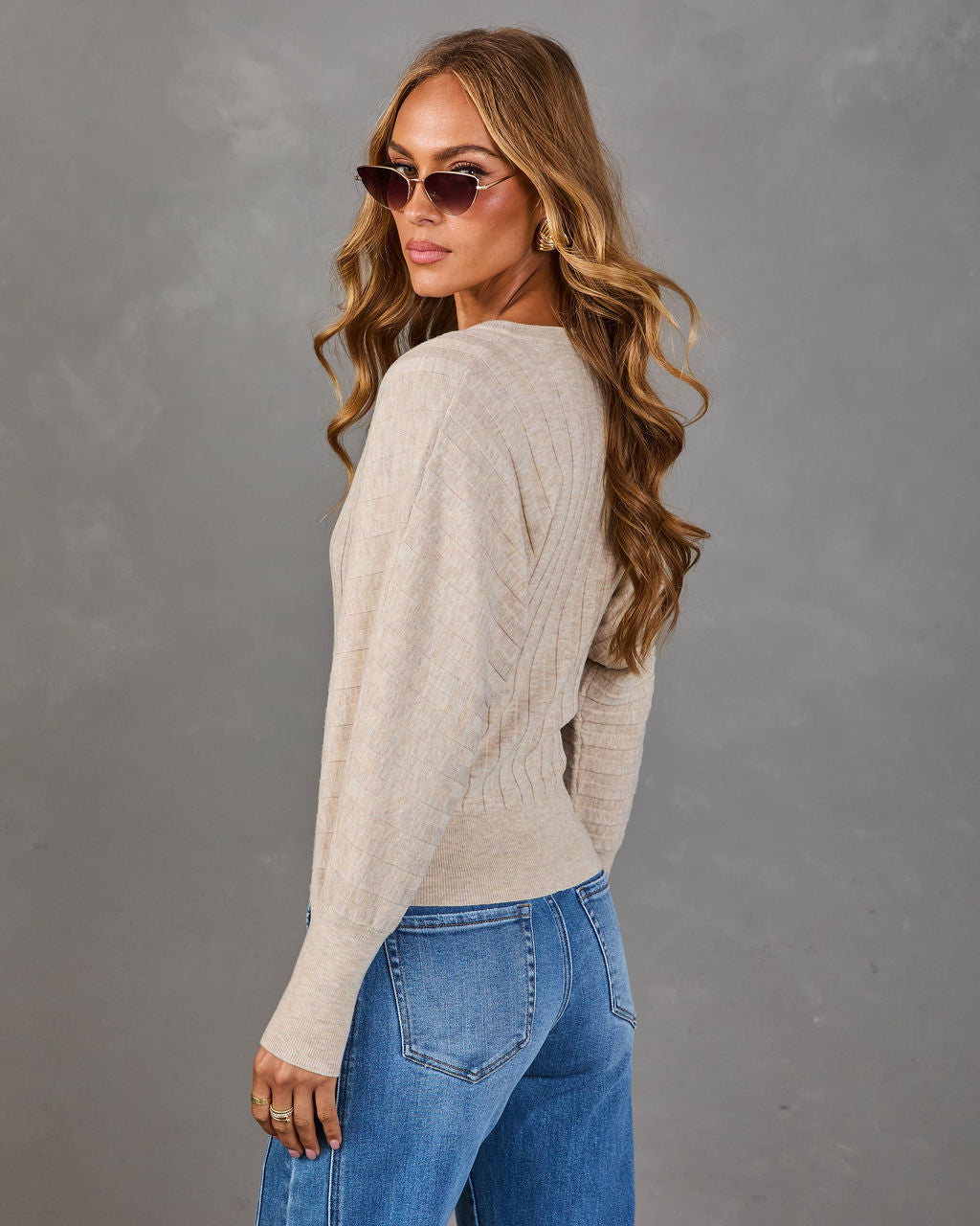 Home Together Ribbed Knit Button Down Cardigan
