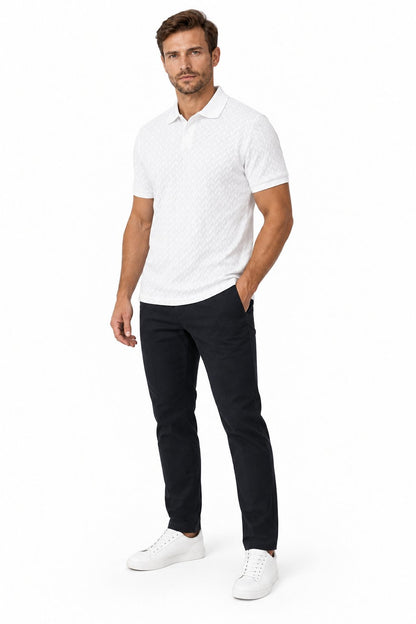 Men's Textured Classic Polo Shirt | Glitz & Fashion