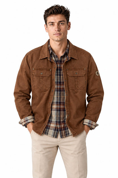 Men's Waxed Cotton Casual Jacket | Glitz & Fashion