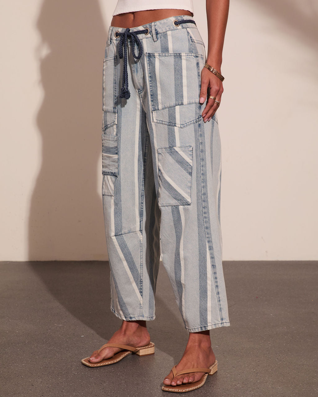 Grayson Color Block Mid Rise Straight Leg Jeans