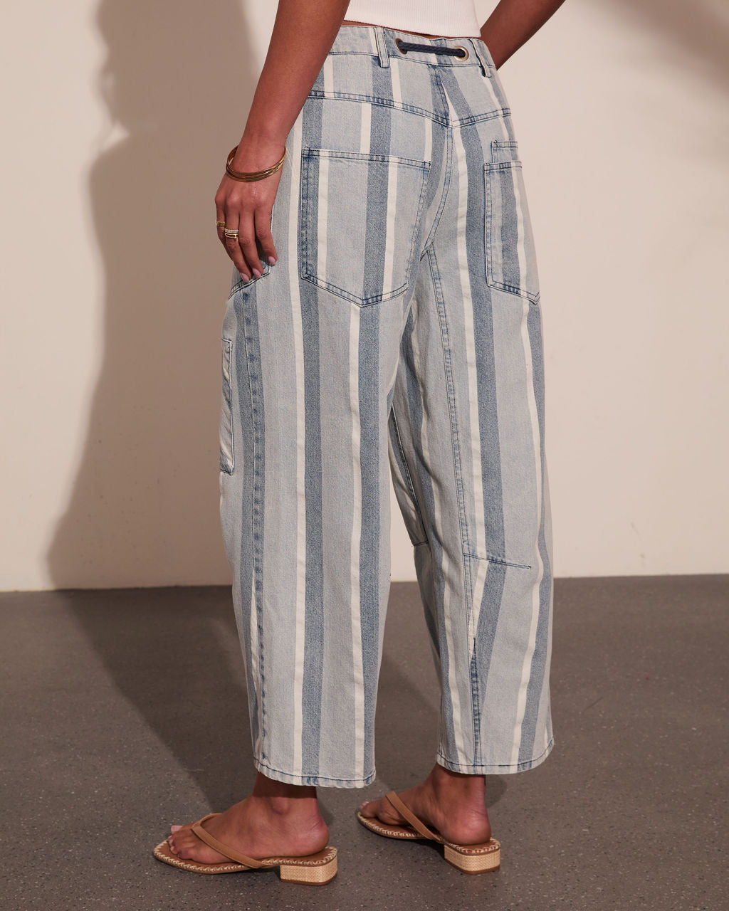 Grayson Color Block Mid Rise Straight Leg Jeans