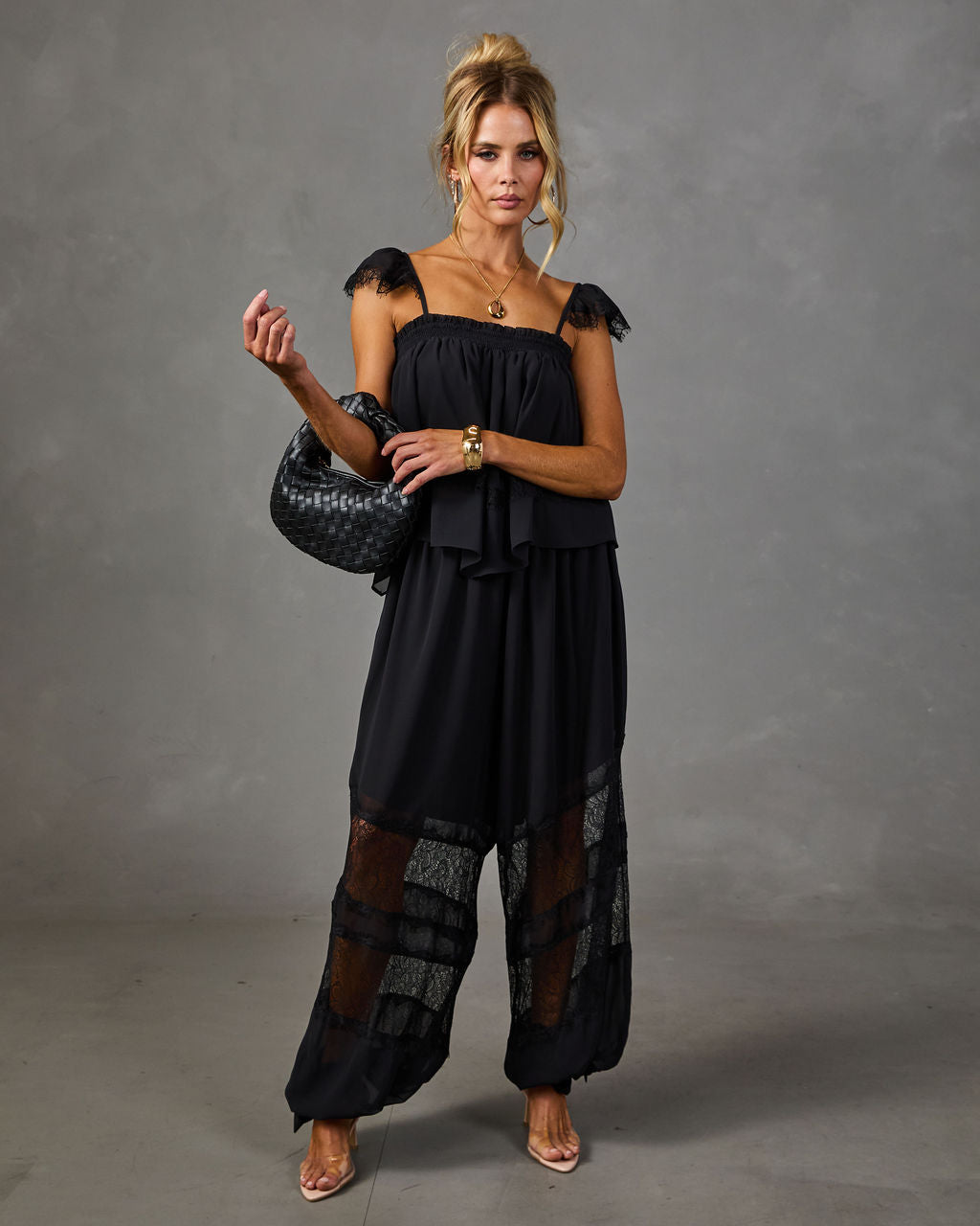 Izzy Lace Trim Tank Sleeveless Top