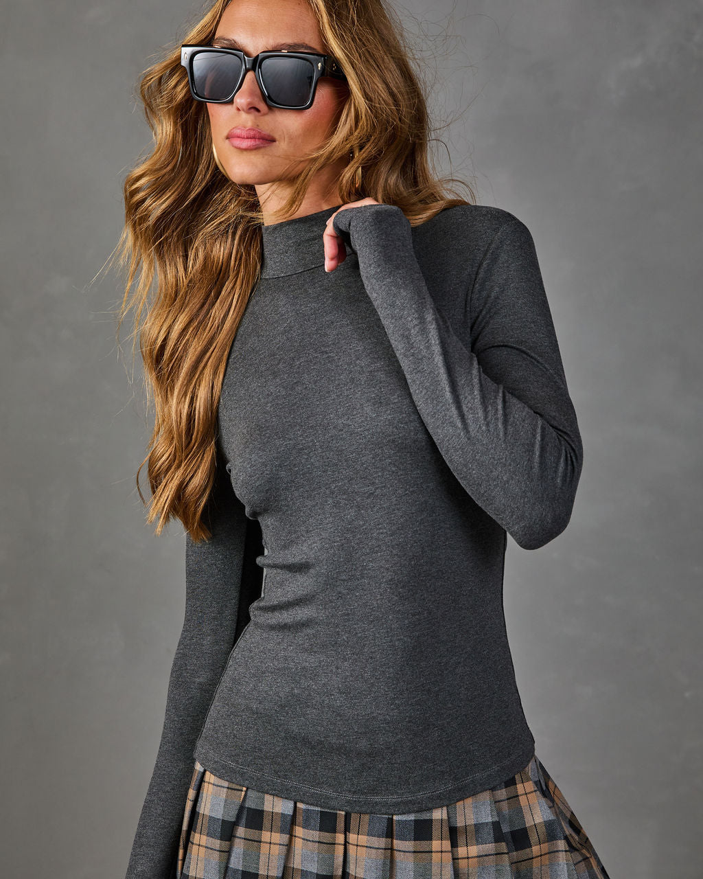 Simple Days Mock Neck Top