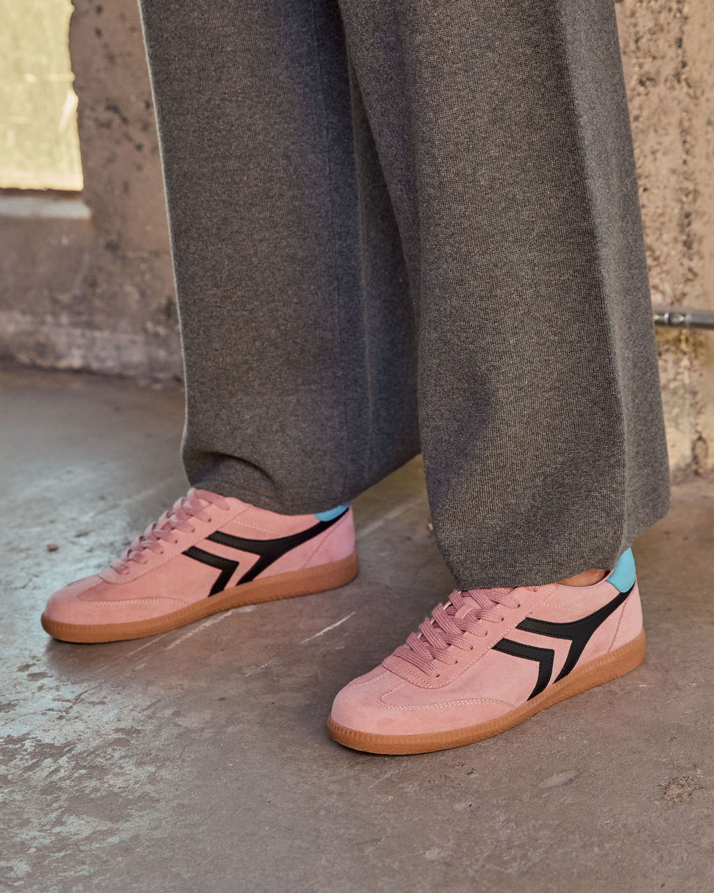 Lorilai Faux Suede Lace Up Sneakers
