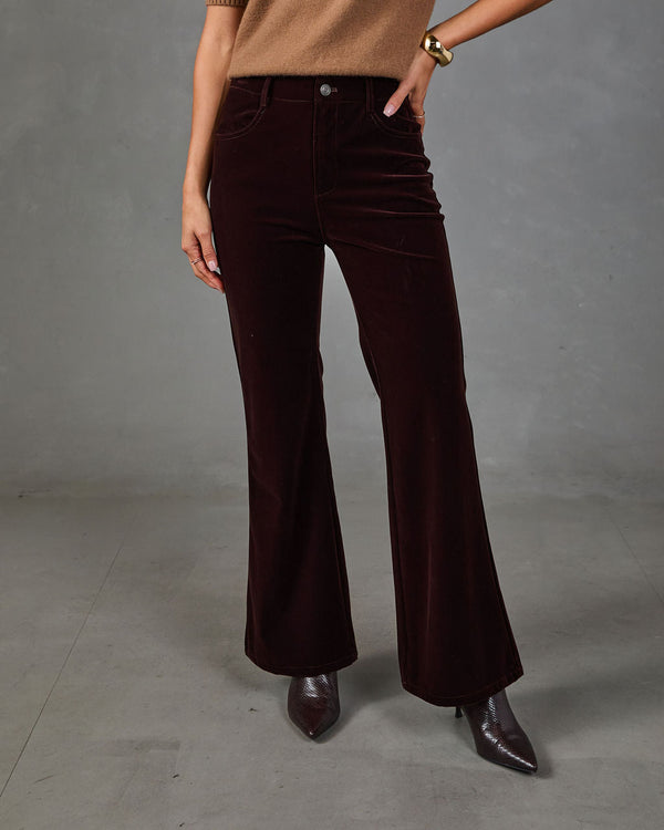 Ciella Velvet Wide Leg Pants