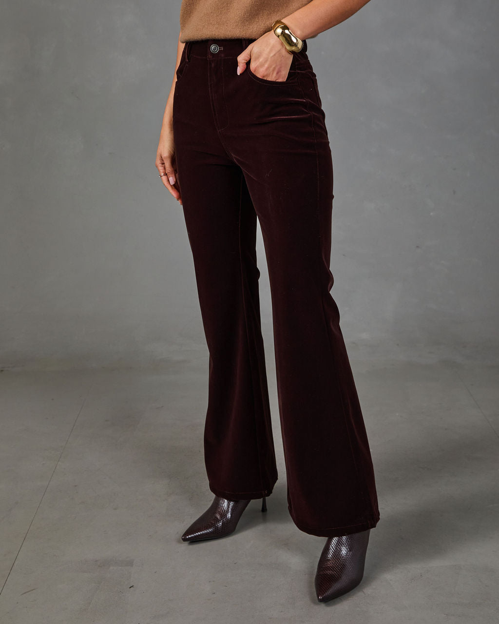 Ciella Velvet Wide Leg Pants