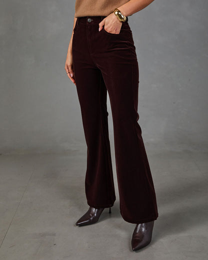 Ciella Velvet Wide Leg Pants