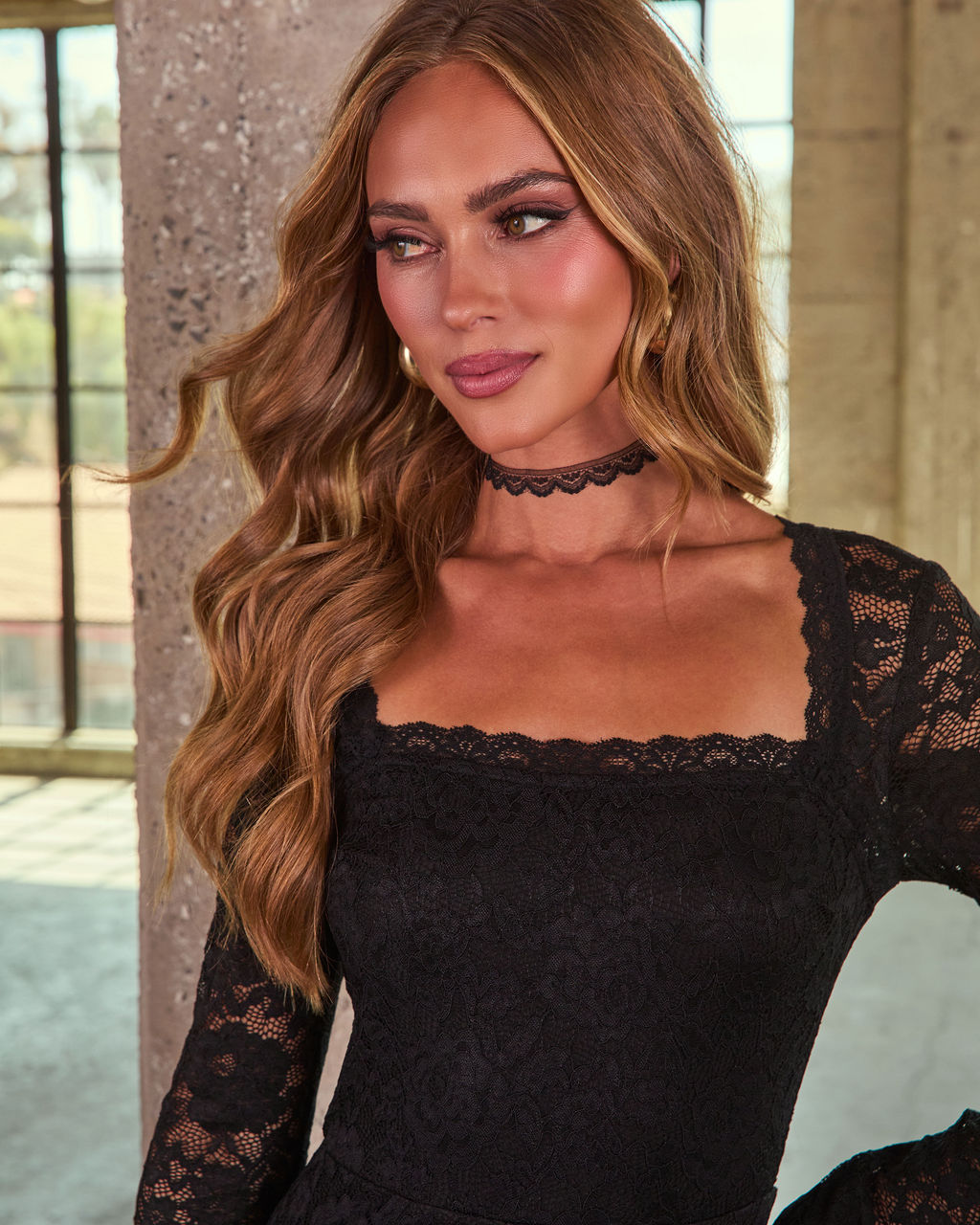 Dark Darling Floral Lace Maxi Dress